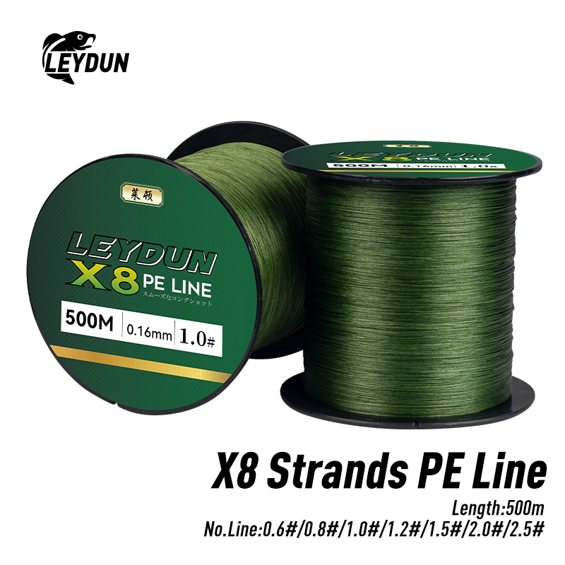 Ice Fishing Line - LEYDUN 500m Micro Neue Angelschnur 8-fach